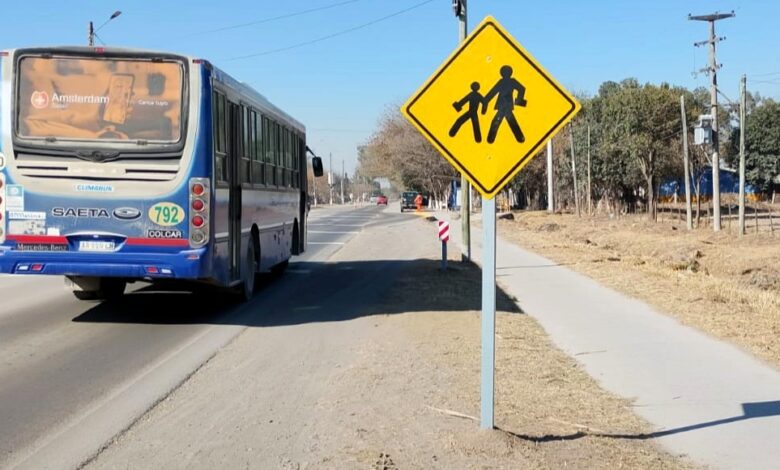 Cartelería preventiva en la Ruta 26
