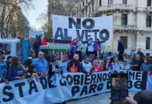 Universitarios, jubilados y el Hospital Garrahan marchan frente al Congreso tras veto presidencial