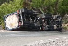 Vuelco en la Ruta 51.