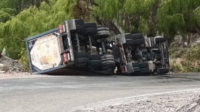 Vuelco en la Ruta 51.
