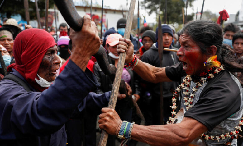 Ecuador suspende diálogo con movimientos indígenas por incumplimientos y bloqueos