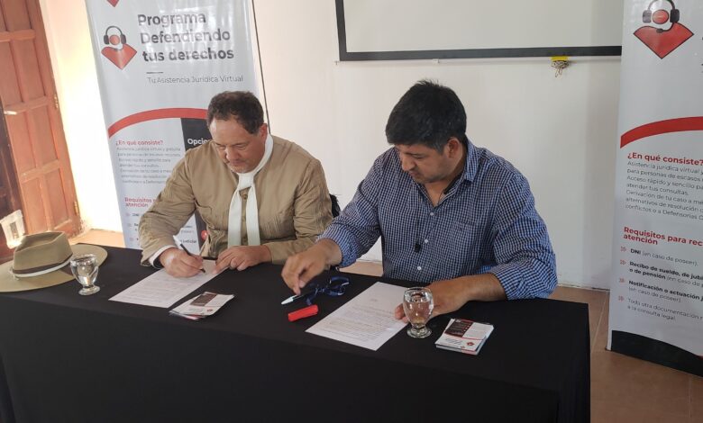 La firma del convenio.
