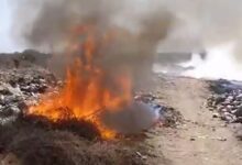 Incendio en el Vertedero. Foto: Radio Cafayate