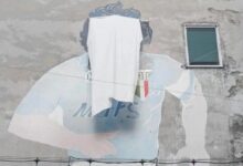 Comerciantes de Nápoles taparon el mural de Maradona como forma de protesta