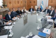 Los miembros del Consejo de Mayo, en una de las reuniones mantenida en Casa de Gobierno