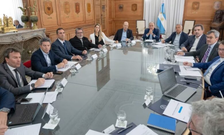 Los miembros del Consejo de Mayo, en una de las reuniones mantenida en Casa de Gobierno
