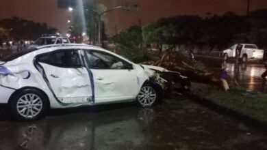 Accidente en la Avenida Paraguay.