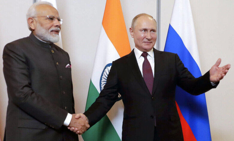 Putin se reunió con el presidente de la India para renovar alianzas tras bloqueo de gas ruso