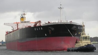 El tanquero Qendil, que fuentes de la inteligencia ucraniana dicen haber inutilizado en el Mediterráneo