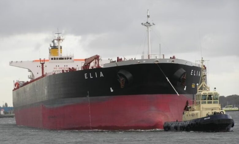 El tanquero Qendil, que fuentes de la inteligencia ucraniana dicen haber inutilizado en el Mediterráneo