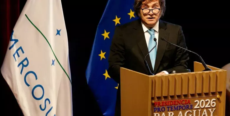 Milei envió a la Camara de Diputados el texto del tratado comercial birregional Mercosur