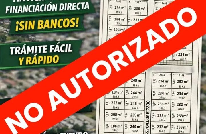 La Municipalidad de Orán advierte sobre falsas publicidades de venta de terrenos