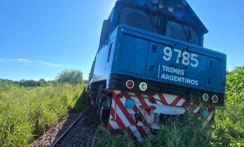 El tren de la Línea Belgrano sufrió un descarrilamiento sobre el puente del Río Juramento en Anta