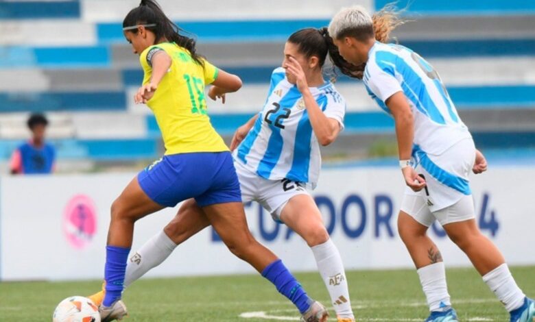 Brasil superó a la selección argentina en una nueva jornada del Sudamericano Femenino Sub-20