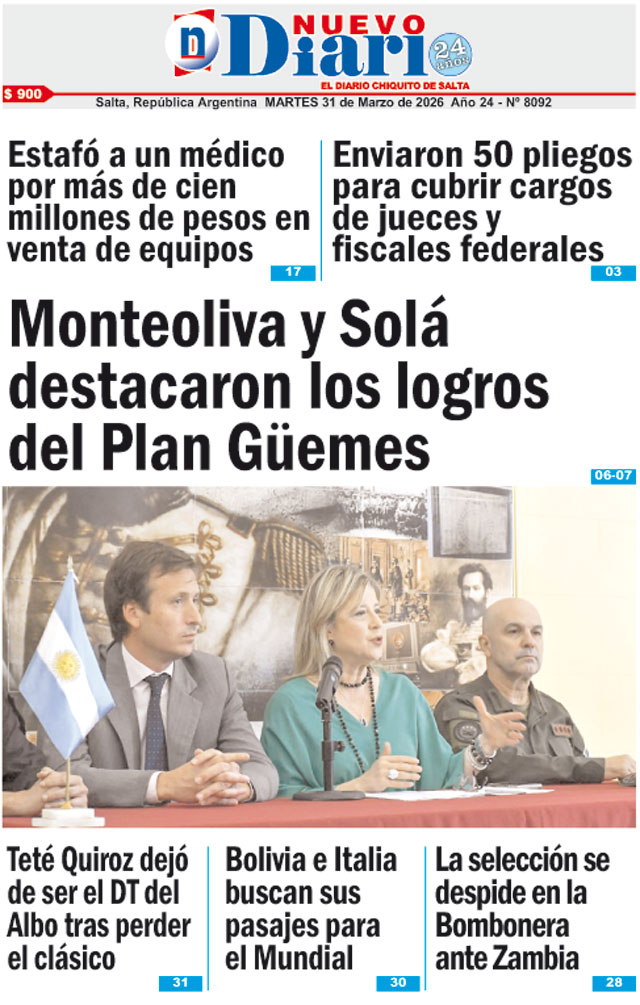 SALTA EN PORTADA: Nuevo Diario de Salta