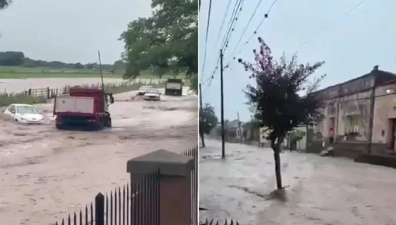 Tras intensas lluvias, la RN 68 se encuentra desviada con pasos por Rosario de Lerma