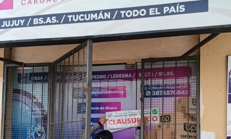 Orán: Clausuraron 6 establecimientos de encomienda tras detectar irregularidades