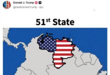 Donald Trump publicó una imagen de Venezuela como el estado número 51 de EE. UU.