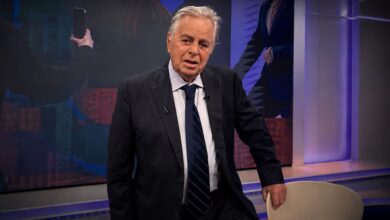 Roberto García en los estudios de Canal 26, su casa del último tiempo