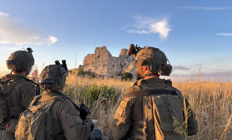 Las fuerzas terrestres israelíes llevaron a cabo una operación militar en la cresta de Beaufort, en el sur del Líbano