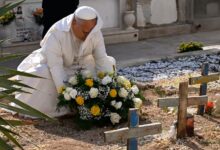 El tributo de León XIV en el cementerio