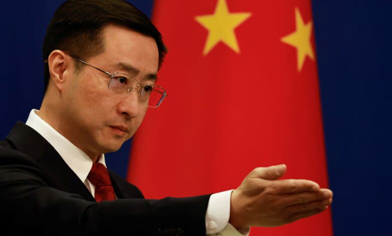 El vocero de la cancillería china, Lin Jian, rechazó las acusaciones de Trump.