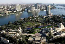 Vista panorámica del Nilo a su paso por El Cairo