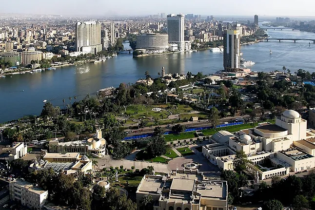 Vista panorámica del Nilo a su paso por El Cairo