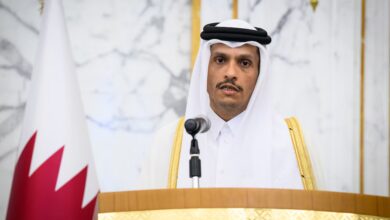 El primer ministro qatarí y ministro de Exteriores, el jeque Mohamed bin Abdulrahman