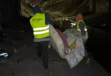 Avanza el retiro de una obra instalada sobre Avenida Yrigoyen