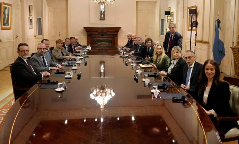 La directora del FMI, Kristalina Georgieva, y su comitiva participaron de una reunión de Gabinete ampliado en la Casa Rosada