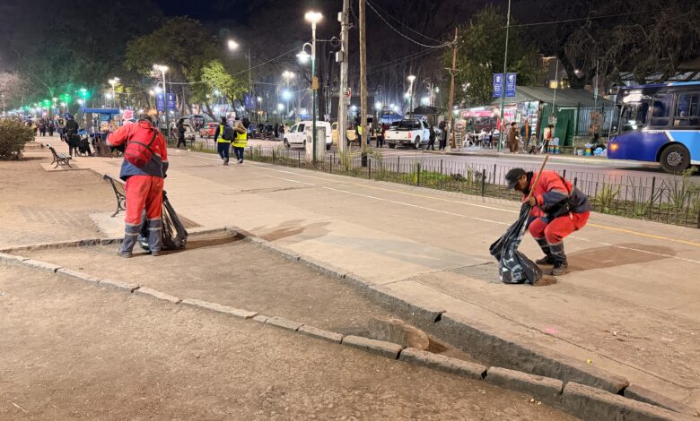 Finalizó el Milagro y la Municipalidad reforzó la limpieza en el centro de la ciudad